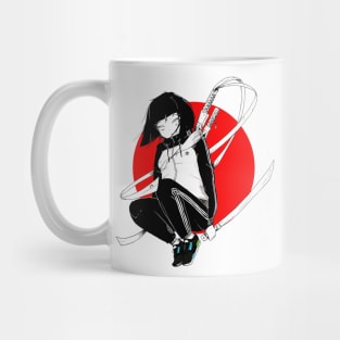 Japanese Samurai Girl Urban Fashion Style Mug